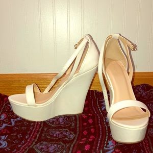 White Platform Wedges